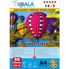 Fimer 103 L3256 ile Uyumlu Premium Parlak Çift Taraflı Double Side A4 Fotoğraf Kağıdı 120 Gr. 50 Adet
