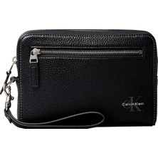 Calvin Klein Siyah Erkek Traş Çantası Bold Pebble Pouch W/ Handle