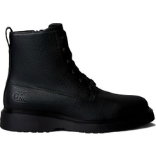 Calvin Klein Siyah Erkek Bot Combat Ess Lace Up Zıp Boot Lth