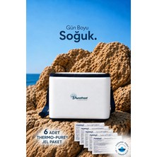 Fimer Thermo-Pure® Teknolojisi ile Elektriksiz&buzsuz Hızlı Soğutma / 16 Saat Soğuk Muhafaza Katlanır Outdoor Kamp Piknik Termal Termos Buzluk Soğutucu Çanta + 6 Adet Thermo-Pure® Jel Paket