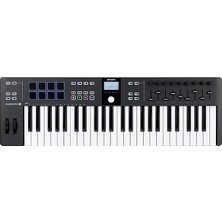 Fimer – Keylab Essential 49 Mk3 | Müzik Prodüksiyonu Için Mıdı Kontrolcü, Kapsamlı Yazılım Paketi, 49-Tuş, 9 Encoder, 9 Fader, 1 Modülasyon Tekerleği, 1 Pitch Bend Tekerleği, 8 Pad – Siyah