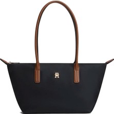 Tommy Hilfiger Siyah Kadın Omuz Çantası Popette East West Tote