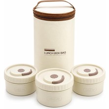 Fimer Isı Yalıtımlı Yemek Termosu ve Lunch Box Çantası, Vidalı Kapaklı Pp Dış Gövde ve Metal Iç Hazneli Taşınabilir Yemek Kabı Seti (2 Parça)