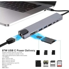 SBN - Store Çok Fonksiyonlu 4K Hd HDMI VGA RJ45 Pd USB Type C Sd Tf Hafıza Kartı Hub Çeşitleri Her Ihtiyacı Giderecek Çeşit Mevcuttur (4k Hd HDMI VGA RJ45 Pd USB