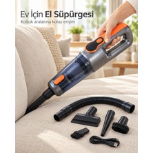 Die Grup Koltuk Araları ve Masa Üstü Temizlik Için Çok Başlıklı Taşınabilir El Süpürgesi DG-011