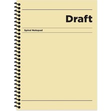 Fimer Sert Kapak Spiralli Draft Defter Sarı 17X24