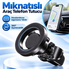 Ridata iPhone 13 Pro Uyumlu 360° Ayarlanabilir Mıknatıslı Araç Telefon Tutucu