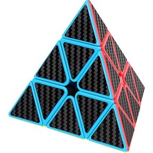 Fimer 3x3 Piramit Hız Küp Karbon Fiber Etiket Bulmaca Küp 3X3X3 Hız Küp Üçgen Sihirli Küp Bulmaca Oyuncak Sihirli Küp Bulmacalar