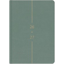 Fimer Notebook 2026-2027 A5 Keten Akademik Ajanda 15X21 cm - 17 Aylık Yeşil