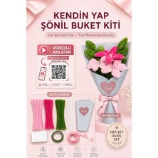 Fimer Lilyum Buketi Kendin Yap (Dıy) Kiti - 65 Adet Şönil Içerir Hobi ve Hediye Seti
