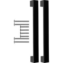 Fimer ve Banyo Dolabı Kapakları ve Çekmeceler Için Kalın Metal Kulp Paslanmaz Alüminyum Mobilya Dolap Kulbu 192MM Mat Siyah 2 Adet