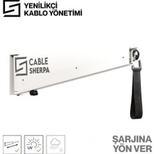 Cable-Sherpa Elektrikli Classic Beyaz Araç Şarj Kablosu Taşıyıcı ve Yönetim Sistemi