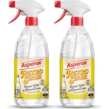 Asperox Retro Serisi Beyaz Sirke & Limon Tuzu Çok Amaçlı Yüzey Temizleyici Sprey 1 L x 2 Adet