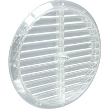 Fimer Menfezi - Şeffaf Doğalgaz ve Kombi Havalandırma Menfezi, Sabit Kanatlı Yuvarlak Cam Tipi Havalandırma Kapağı -180MM (Vida ve Somun Dahil) (Şeffaf)