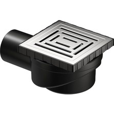 Fimer V-Flow Kare 5606980 Duş Kanalı, Yandan Çıkışlı, 10X10 Cm, Dk 800 Kapak, Parlak Krom