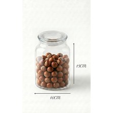 Gönül Cam Kapaklı Cam Kavanoz 800 ml (6 Adet) – Kapaklı Saklama Kavanozu Seti, 15X10 Cm, Kuru Gıda/baharat