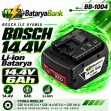 BataryaBank Bosch 14.4V 6.0AH Li-Ion Akü BAT607 BAT607G BAT614 Uyumlu
