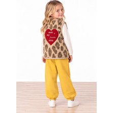 Miela Kids Little One's Heart Peluş Yelek - Leopar