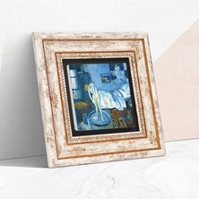 Fimer Stone Picasso Mavi Oda Taş Duvar Tablosu - Çerçeveli Taş Tablo - Dekoratif Duvar Sanatı - Modern Ev ve Ofis Duvar Dekoru T1-299