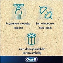SBN - Store Pro Serisi 1 Siyah Elektrikli Diş Fırçası, 1 Diş Fırçası Başlığı, Braun Tasarımı