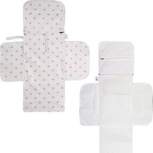 SBN - Store Çanta Boy Alt Değiştirme Bakım Seti, Sıvı Geçirmez, Leke Tutmaz, Puantiyeli, Pembe, 70X35CM
