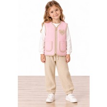 Miela Kids Little Kitty Kapitone Yelek Şeker Pembesi