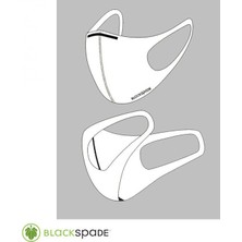 Blackspade Unisex Koruyucu Maske Beyaz