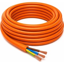 Fimer Mm² Ttr Kablo, Turuncu Seyyar Elektrik Kablosu Topraklı 3 Damarlı (10 Metre)