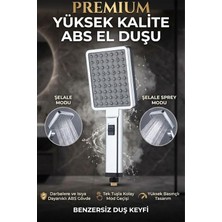 Banyonatural 1. Kalite Yüksek Basınçlı Abs Plastik El Duşu - Şelale Modlu Tazyikli Duş Başlığı