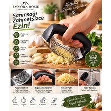 Emvora Home Pratik Sarımsak Ezici – Ergonomik Tutma Saplı Mutfak Ezme Aparatı