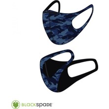 Blackspade Unisex Koruyucu Maske Lacivert Kamo