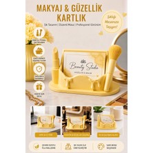Ognami Makyaj Temalı Kartvizitlik - Ruj ve Fırça Detaylı 3D Baskı Masaüstü Kartlık
