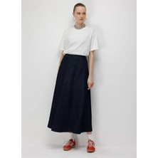 Mizalle Lacivert Kadın Denim Etek M2MZ1010110136