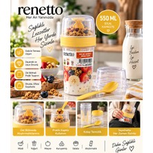 Emvora Home 550 ml Kaşıklı Müsli Kabı – Üst Bölmeli Kahvaltı ve Atıştırmalık Saklama Kabısarı