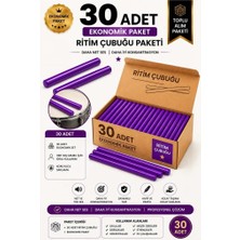 Midex ÖRF-BT-25PRP-15X Mor Ritim Çubuğu Örf Aletleri Seti 25 cm Karbon Fiber Toptan Paket (15 Çift Tek Renk)
