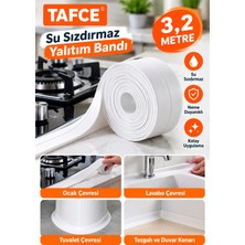 Tafce Su Sızdırmaz Bant 3,2 m x 20 mm Beyaz Renkli Mutfak ve Banyo Kenar Bandı