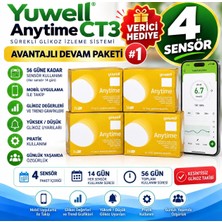 Yuwell Şeker Ölçüm Sensörü Sürekli Glikoz Izleme Sistemi Anytime – 4 Sensör + 1 Verici