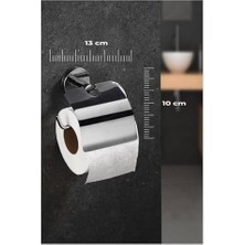 SBN - Store Prime Delmeye Son Yapışkanlı Tuvalet Kağıtlığı Wc Kağıtlık Tutucu Krom YK-703