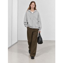 Babokah Fermuarlı Kapüşonlu Oversize Sweatshirt
