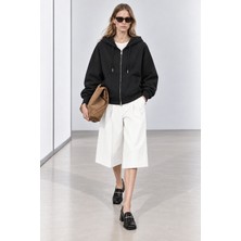 Babokah Fermuarlı Kapüşonlu Oversize Sweatshirt