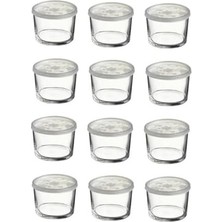 SBN - Store Prime Kapaklı Cam Saklama Kabı 12 Li Kahvaltılık 220CC 42230-12 FMA07064 Beyaz