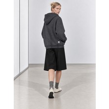 Babokah Fermuarlı Kapüşonlu Oversize Sweatshirt