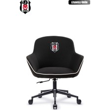 Fanchair x Beşiktaş Icon Siyah Kumaş Çalışma Koltuğu