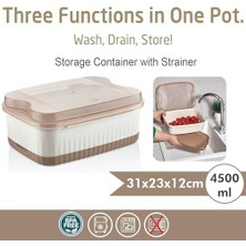 SBN - Store Prime Rüya Süzgeçli Saklama Kabı, Kumsal 4500 ml