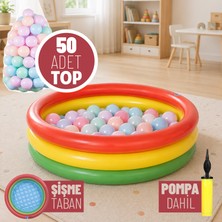 SmartFox Şişme Taban Oyun Havuzu 86X25 cm + 50 Oyun Topu + Pompa