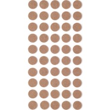 SBN - Store Prime Kahverengi 50 Adet Yapışkanlı, Masa, Koltuk Altı Parke Koruma Keçesi, Yuvarlak, 1,8 cm