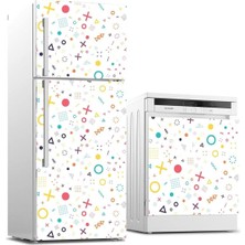 SBN - Store Prime Buzdolabı ve Bulaşık Makinası Beyaz Eşya Kaplama Geometrik Şekiller