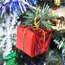 SBN - Store Prime 12 Adet Yılbaşı Ağacı Süsü Küçük Hediye Kutuları Asılı Süslemeler Mini Folyo Kutuları El Yapımı Hediye Kutuları Ağacı Süslemeleri Çeşitli Renkle
