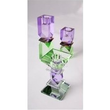 SBN - Store Prime Kristal Mum Tutucu, Menekşe, Açık Kahverengi, Nane, 16X4X4 cm