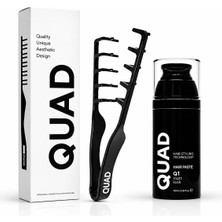 Quad Cosmetics Q1 Airless Mat Saç Pastası 100 ml + Mucizevi Tarak Seti